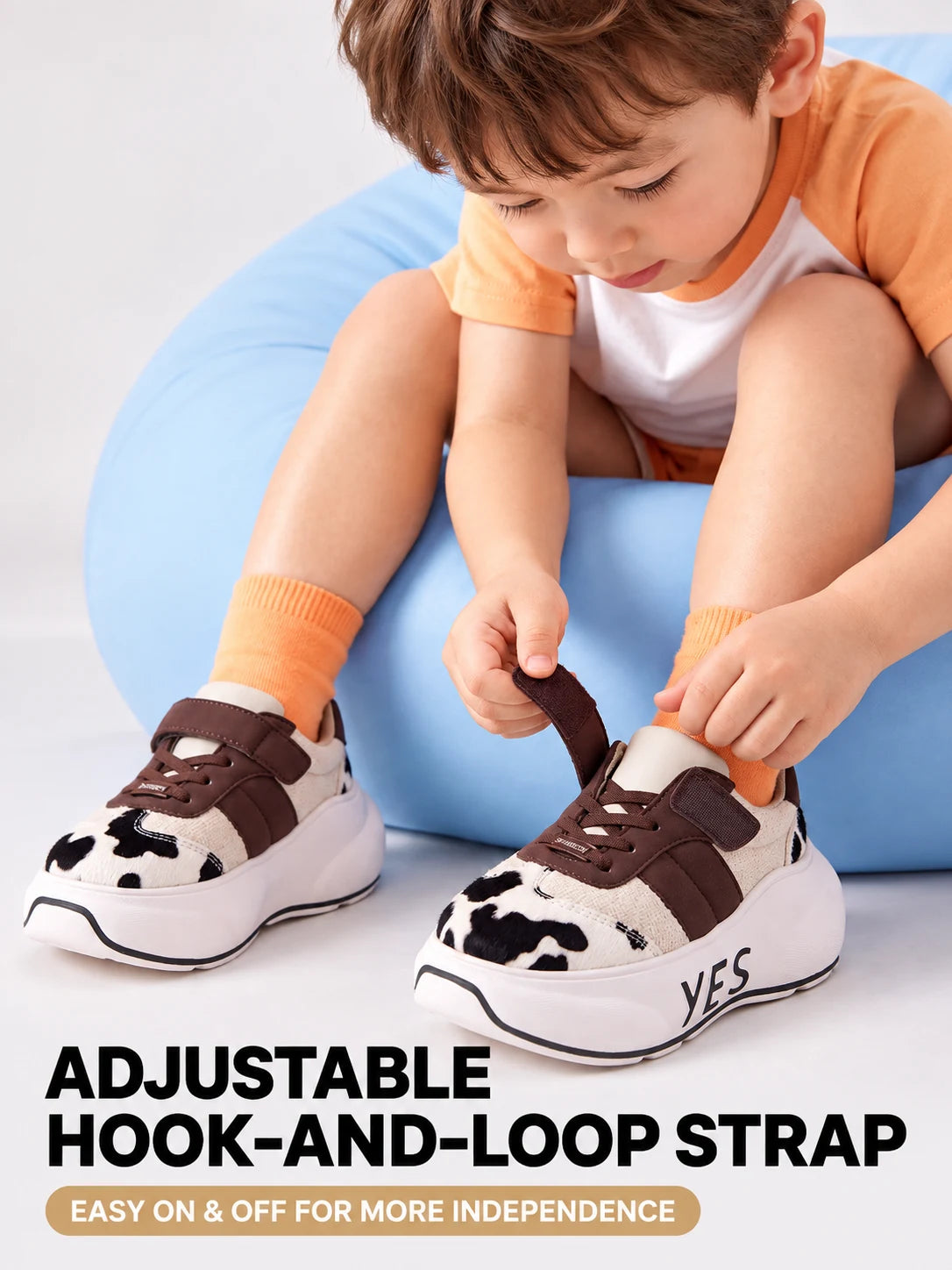 Moo Chunk Kids – Cow Print Kids Sneakers