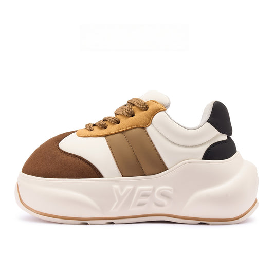Mocha Chunk – Brown Platform Sneakers