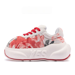 Floral Ruby Chunk – Ruby Floral Platform Sneakers