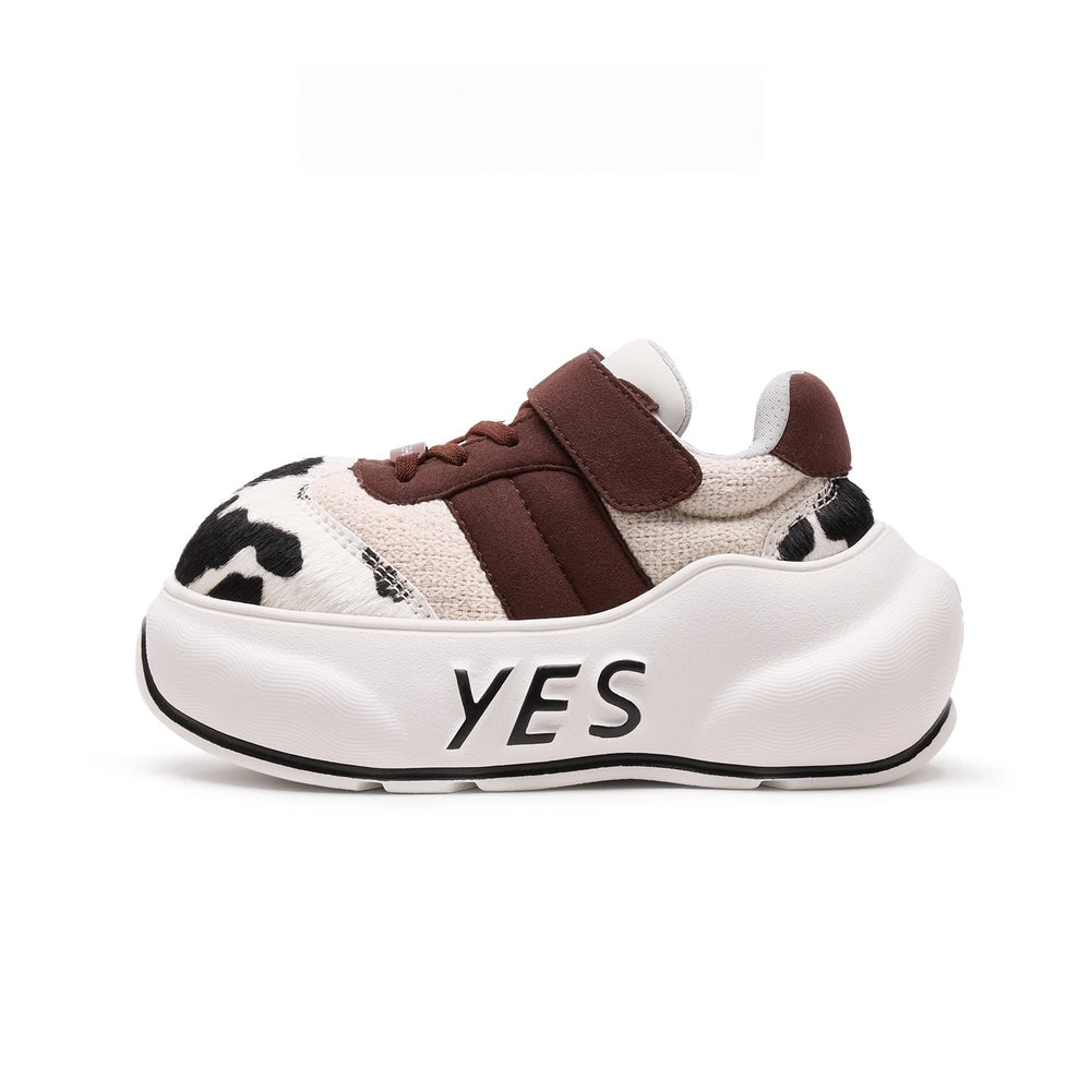 Moo Chunk Kids – Cow Print Kids Sneakers