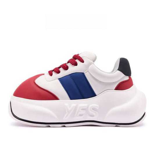 Varsity Chunk – Red, White & Blue Platform Sneakers