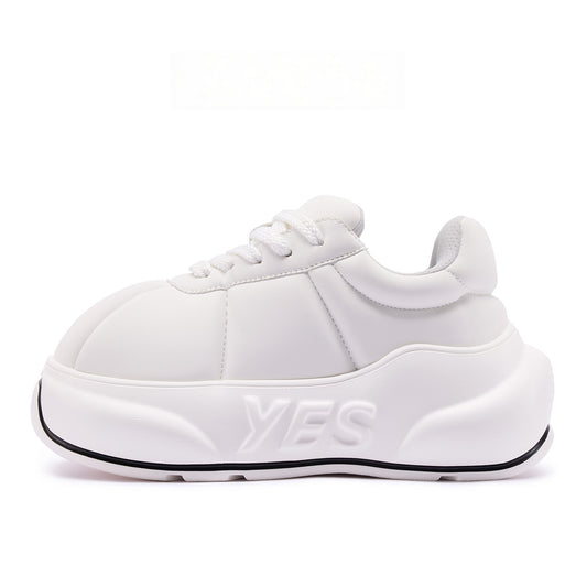 Alba Chunk – White Platform Sneakers