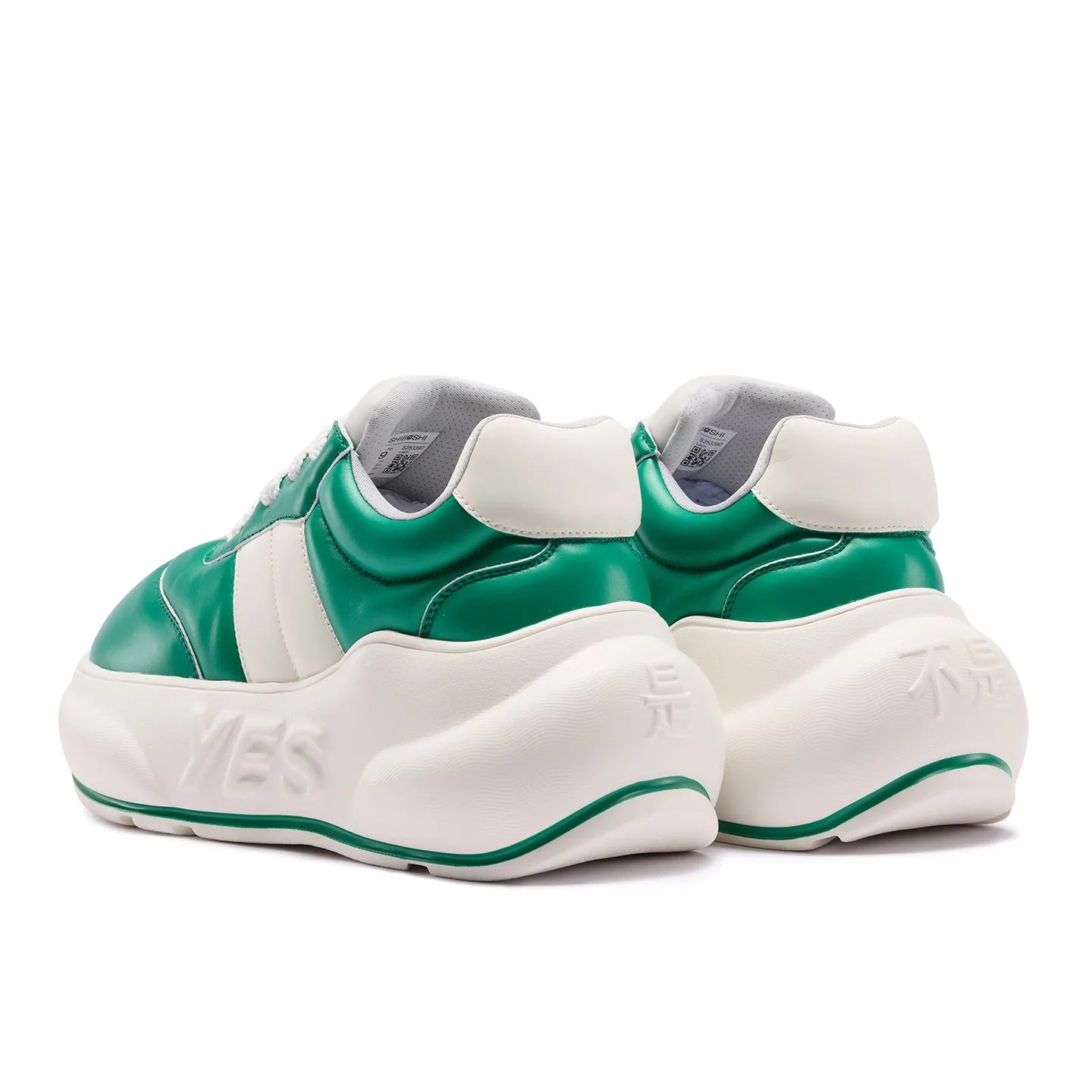 Jade Chunk – Green Platform Sneakers