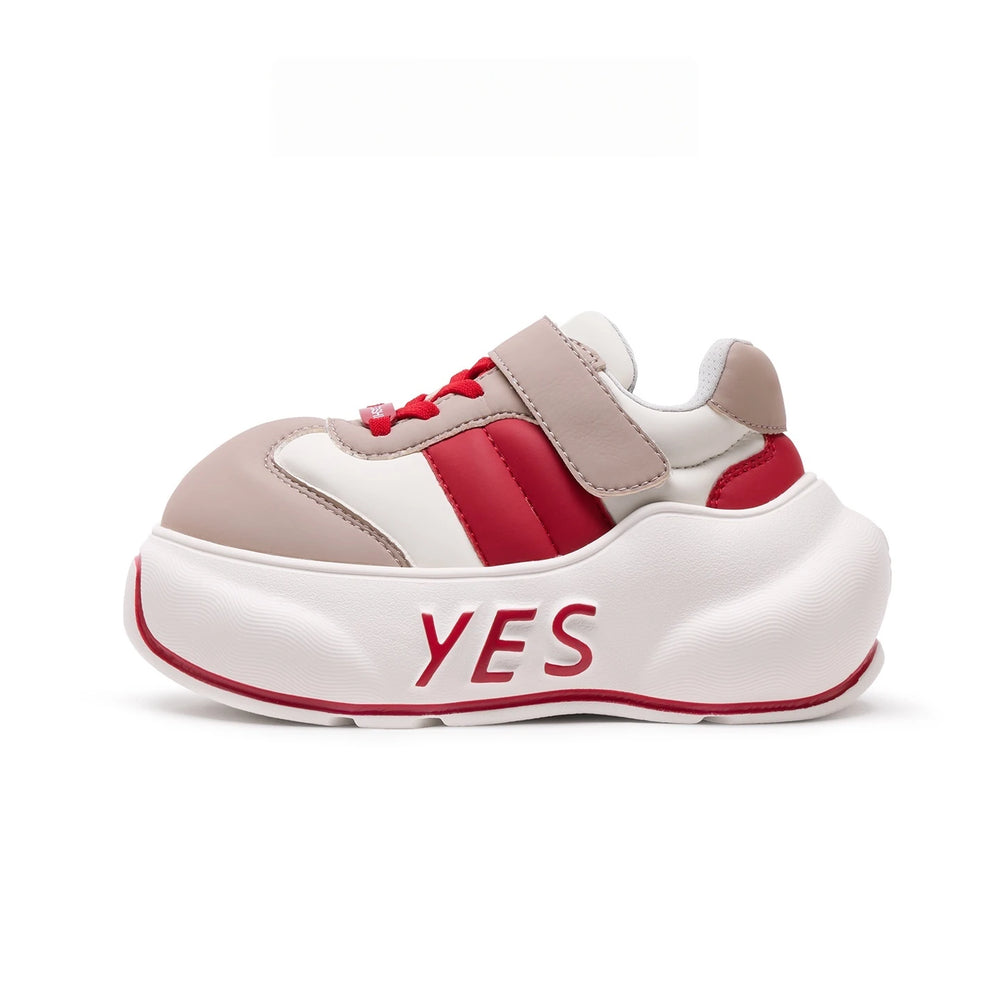 Rally Kids – Red & Gray Chunky Sneakers