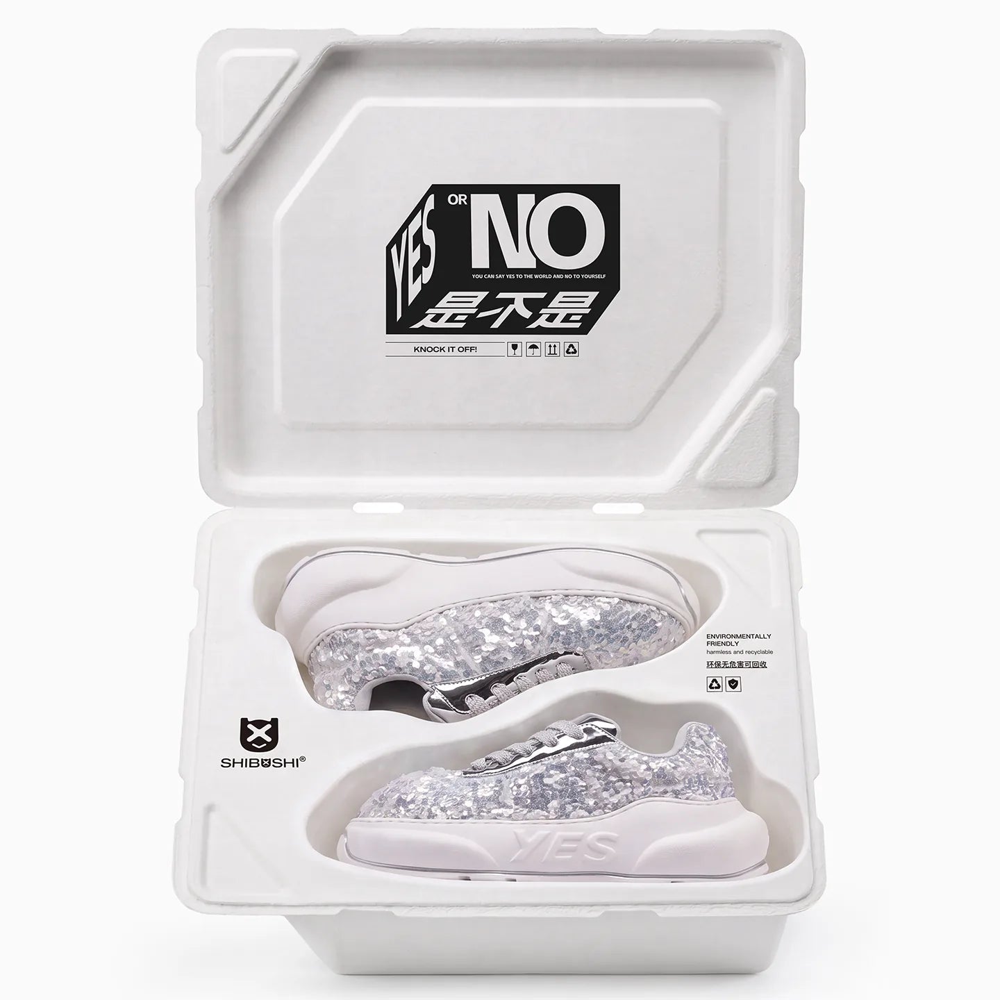 Glitter Silver Chunk – Silver Glitter Platform Sneakers