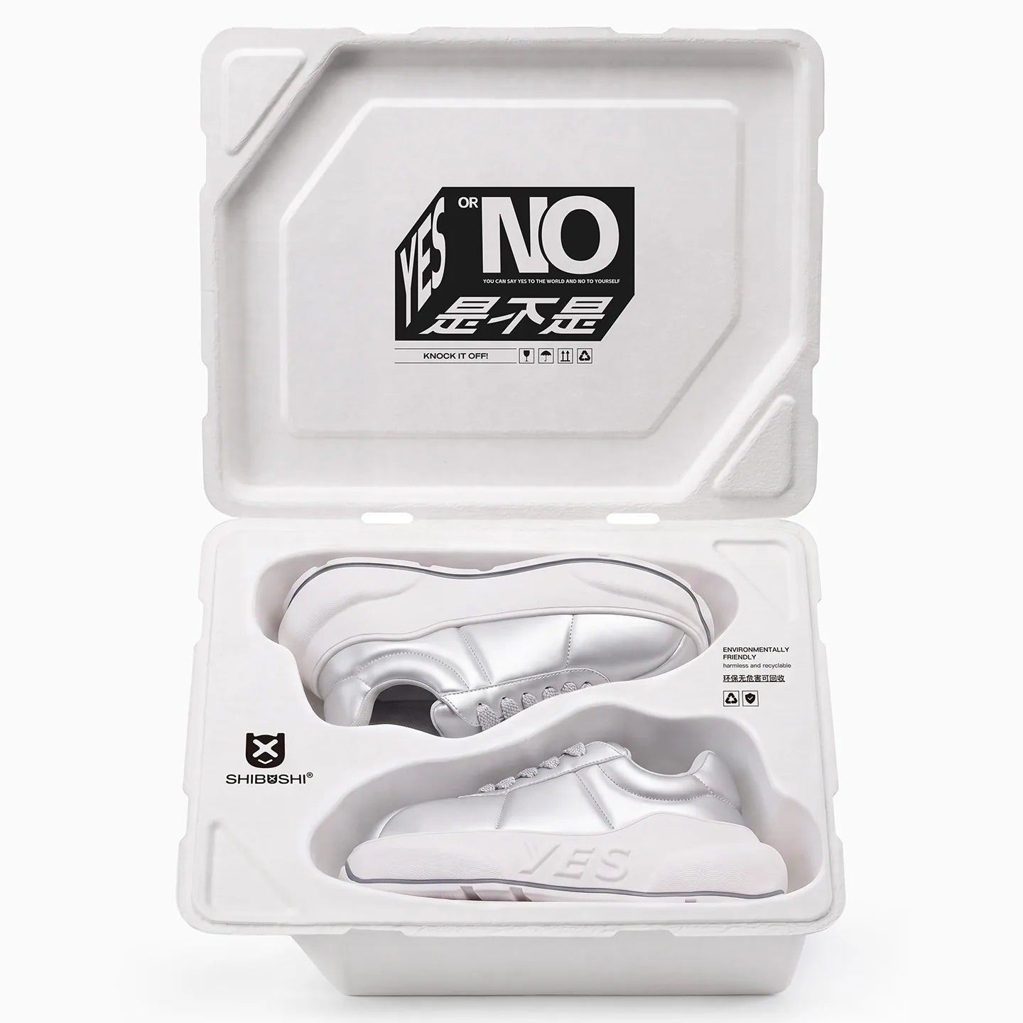 Silver Chunk – Metallic Silver Platform Sneakers