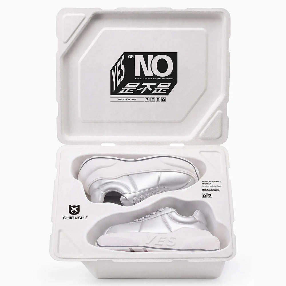 Silver Chunk – Metallic Silver Platform Sneakers