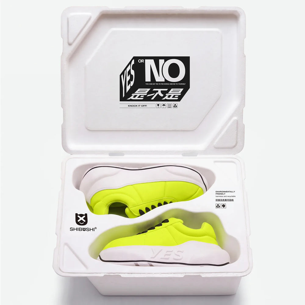 Ion Chunk – Sneakers cu platformă galben-verde neon