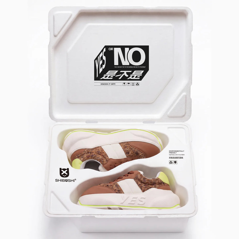 Chocolate Chunk – Sneakers con plateau marroni