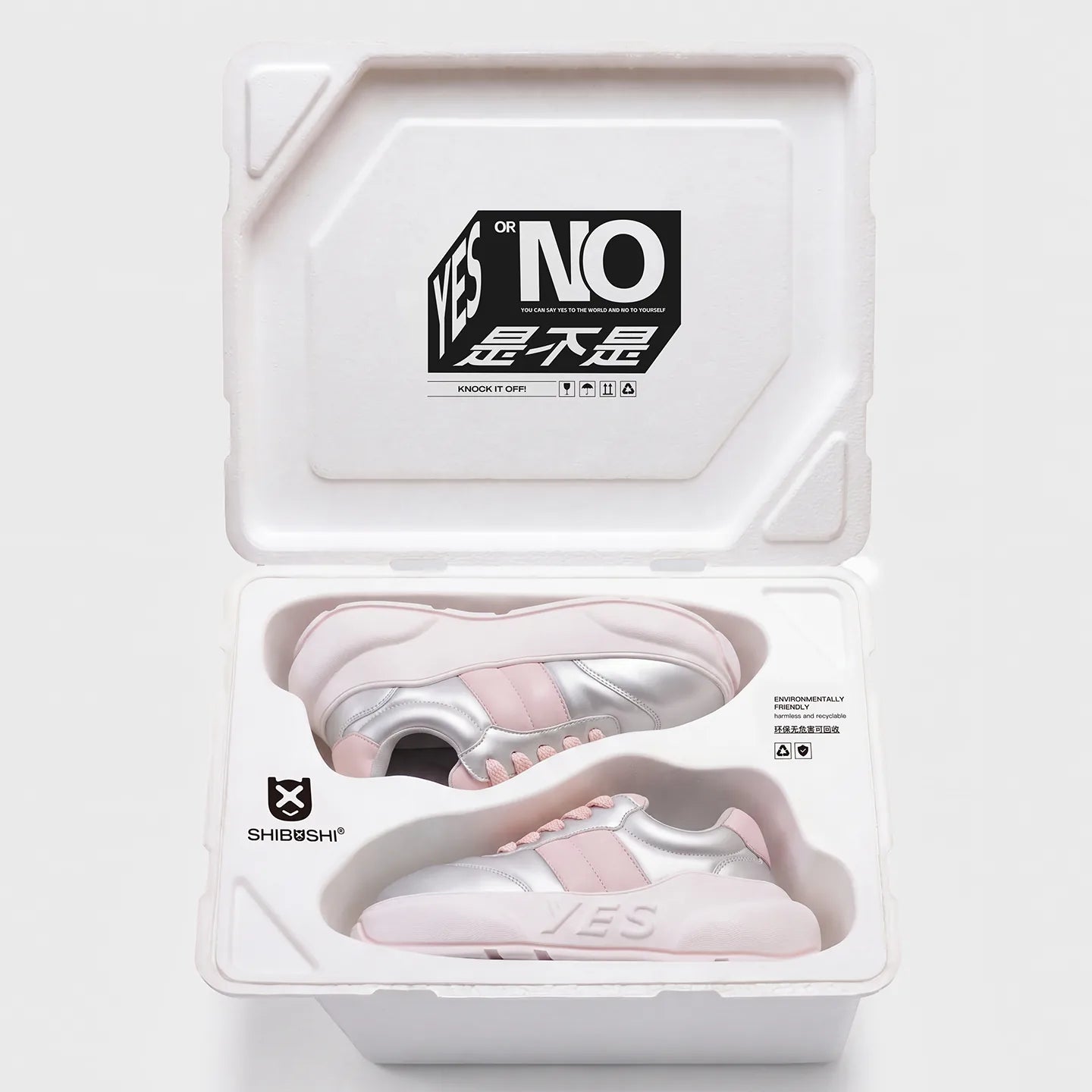 Pearl Chunk – Pink & Silver Platform Sneakers