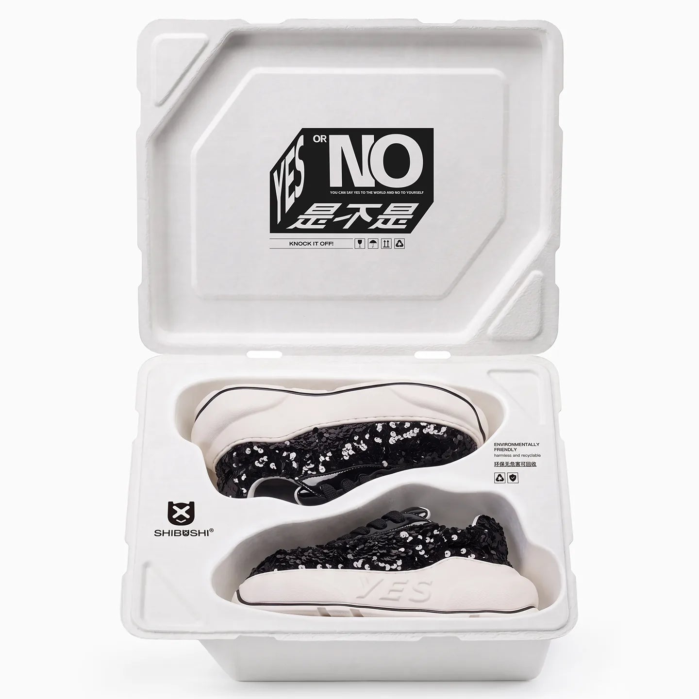 Glitter Noir Chunk – Black Glitter Platform Sneakers