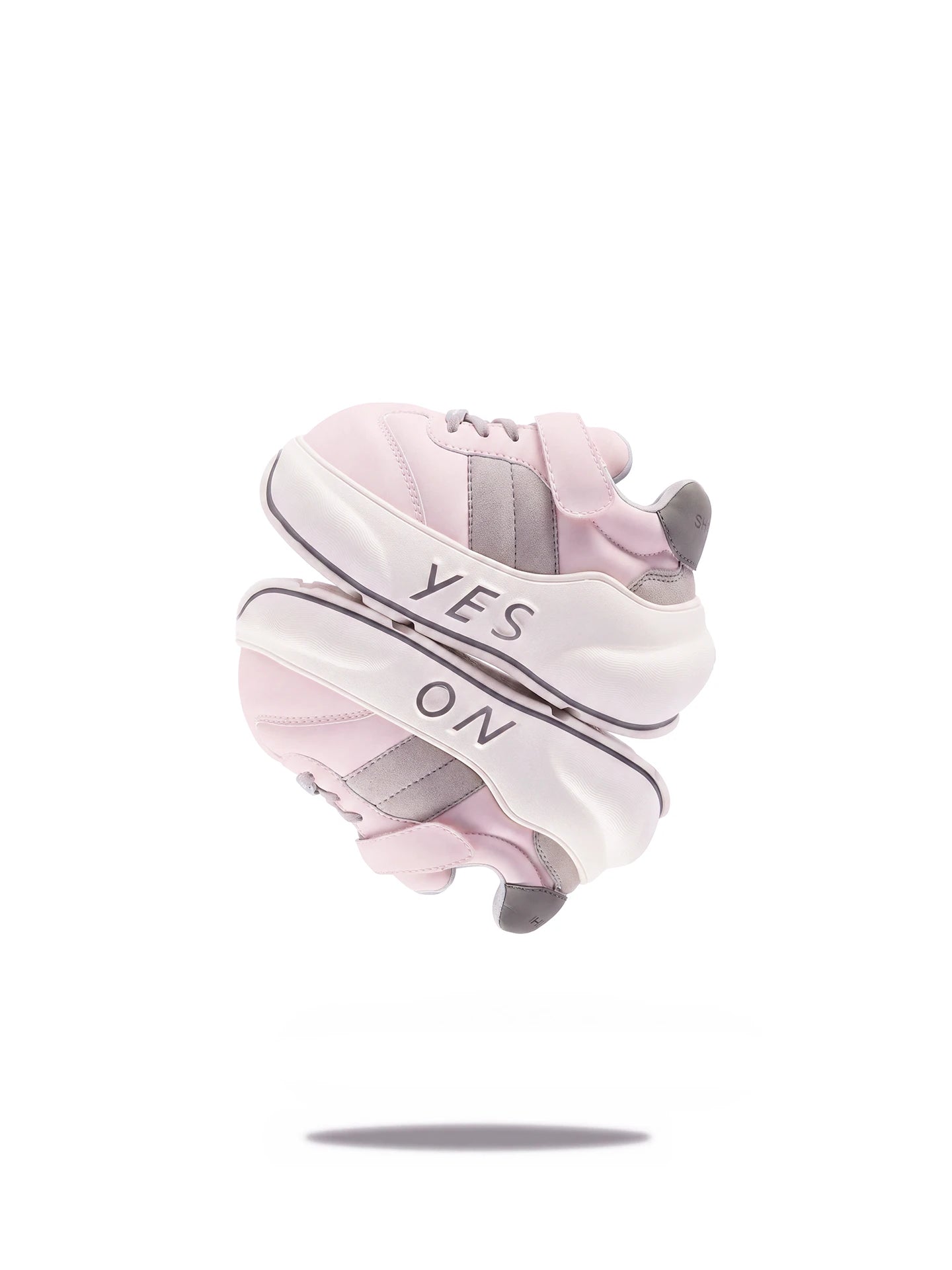 Petal Kids – Pink & Gray Chunky Sneakers