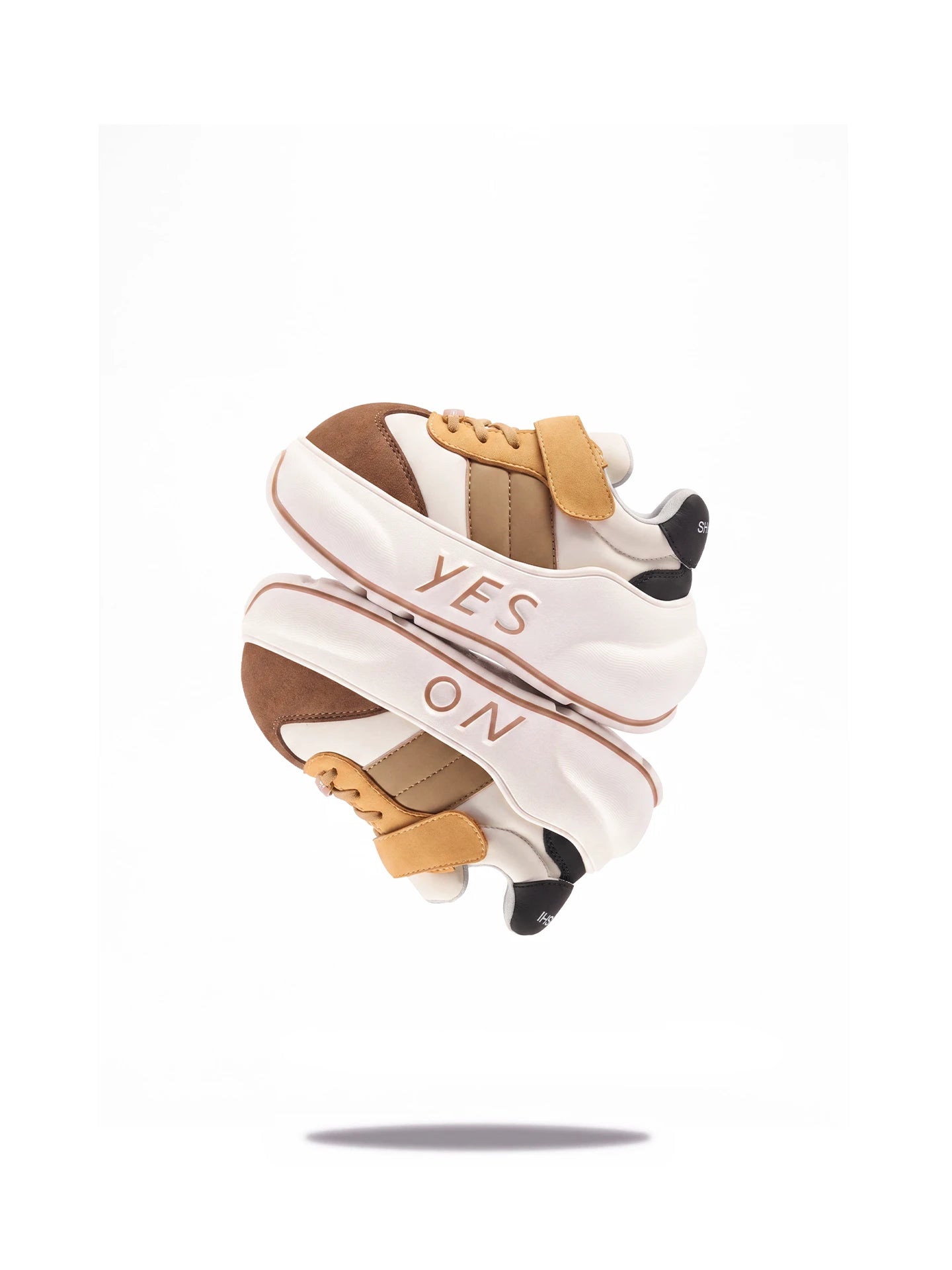 Cedar Kids – Tan & Brown Chunky Sneakers