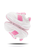 Peony Chunk – Pink & White Platform Sneakers