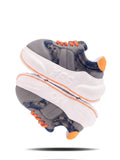 Signal Chunk – Navy & Orange Platform Sneakers