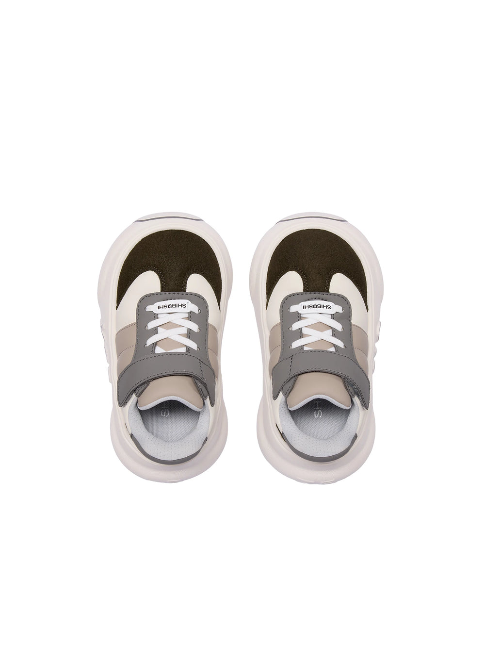 Pebble Kids – Gray & Brown Chunky Sneakers