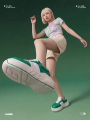 Jade Chunk – Green Platform Sneakers