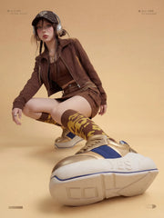 Gold Chunk – Metallic Gold Platform Sneakers