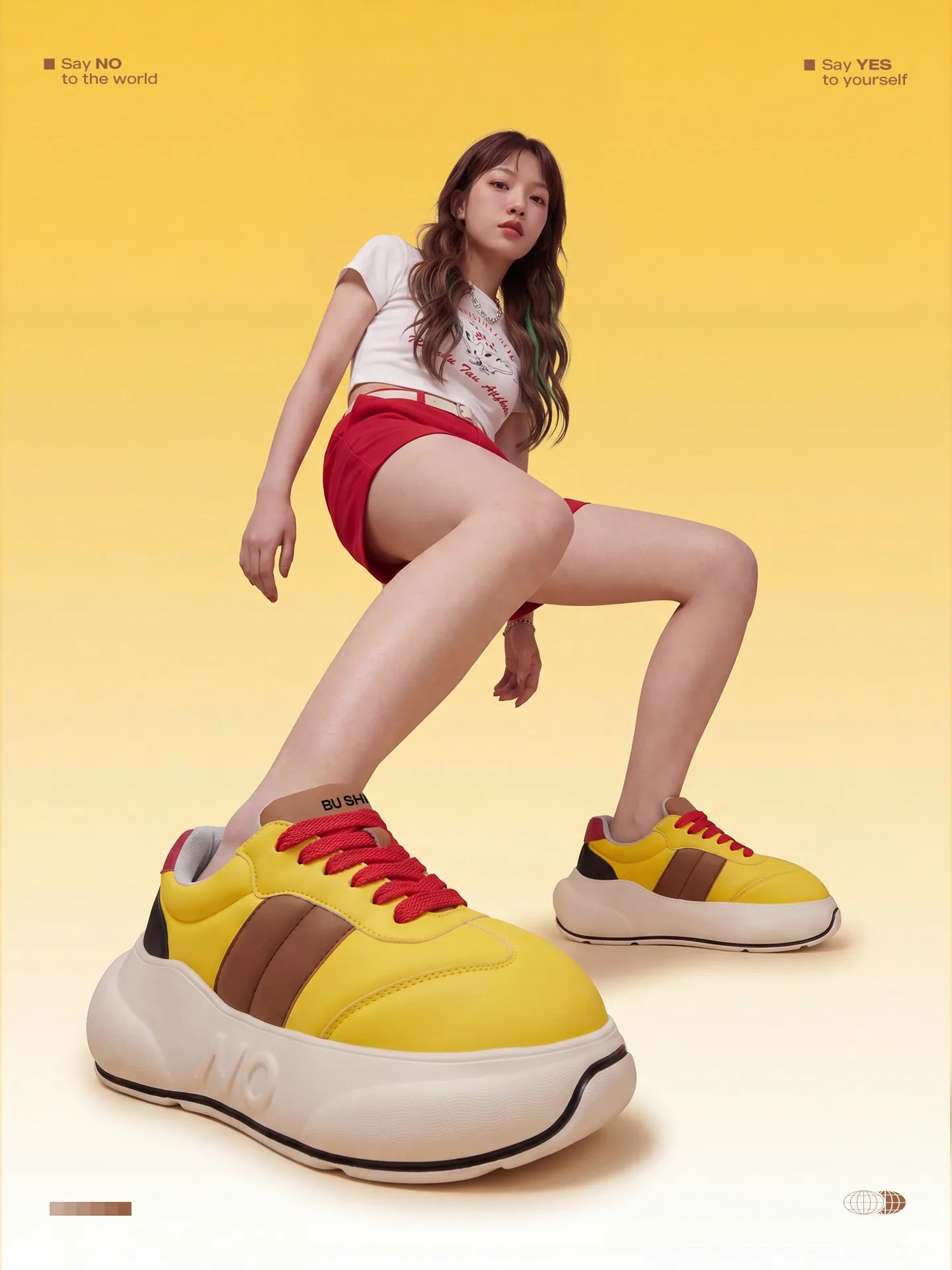 Solar Chunk – Yellow Platform Sneakers