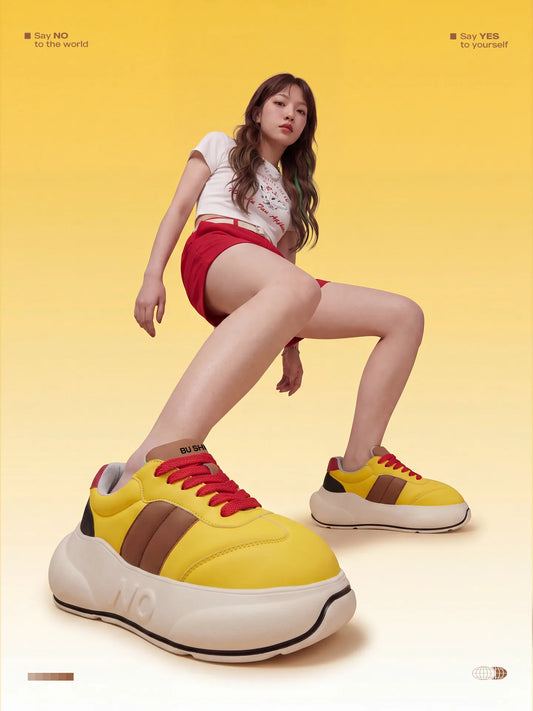 Solar Chunk – Yellow Platform Sneakers