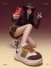 Mocha Chunk – Brown Platform Sneakers