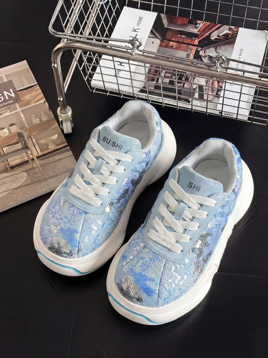 Bead Embroidery Chunk – Plateausneakers med perlebroderi