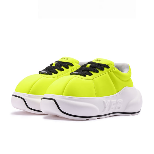 Ion Chunk – Neon Yellow-Green Platform Sneakers