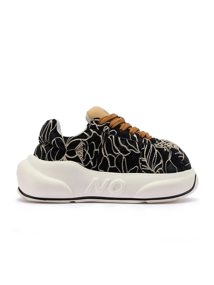 Embroidery Chunk – Embroidered Platform Sneakers
