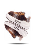 Heritage Chunk – Brown Plaid Platform Sneakers