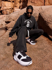 Panda Chunk – Black & White Platform Sneakers