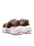 Heritage Chunk – Brown Plaid Platform Sneakers