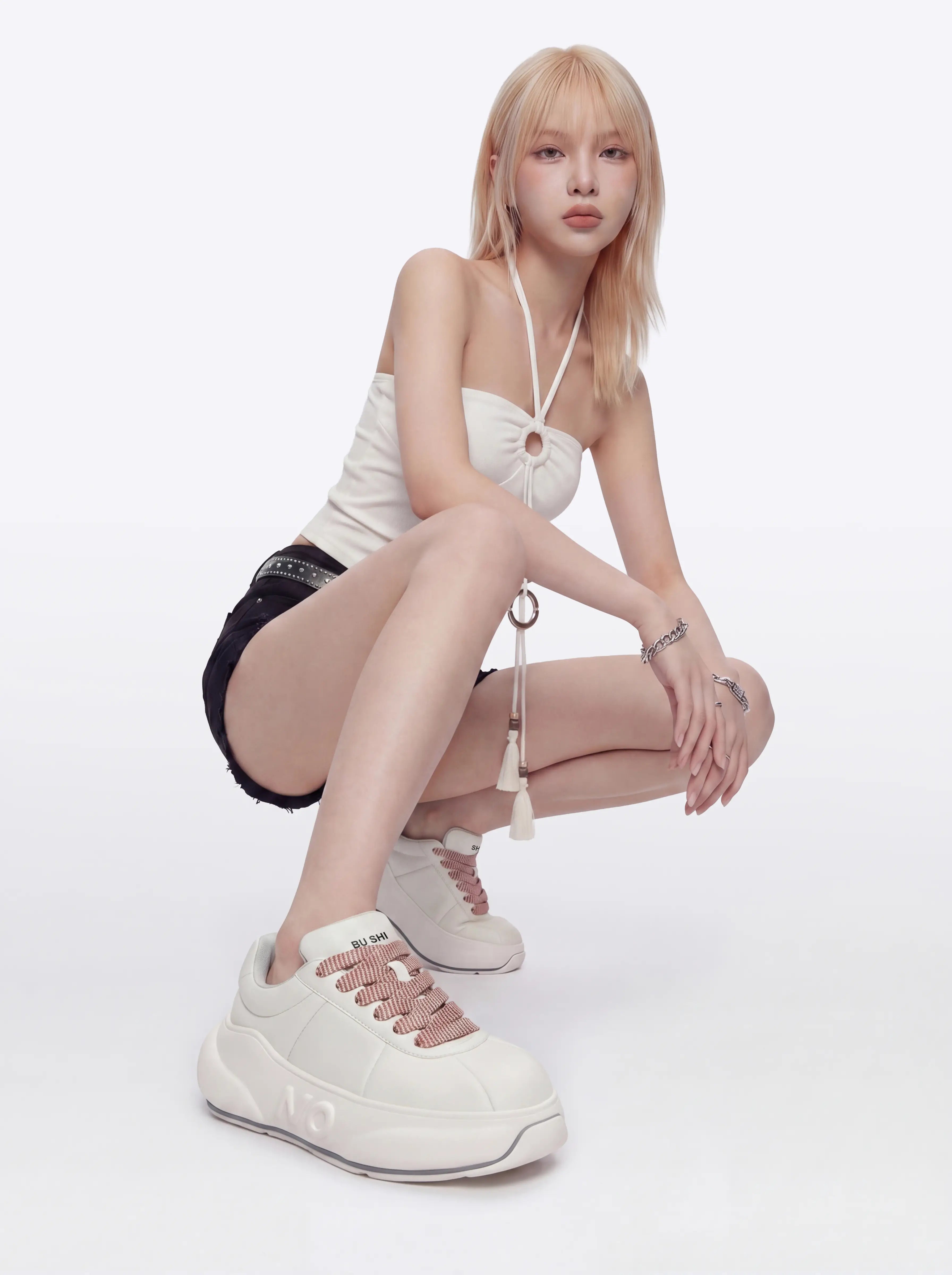 Cream Chunk – Cream Platform Sneakers
