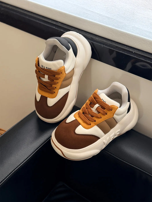 Mocha Chunk – Brown Platform Sneakers