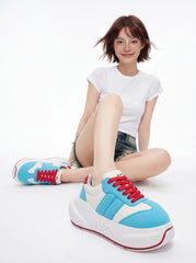 Cyan Chunk – Sneakers cu platformă albastru-cian