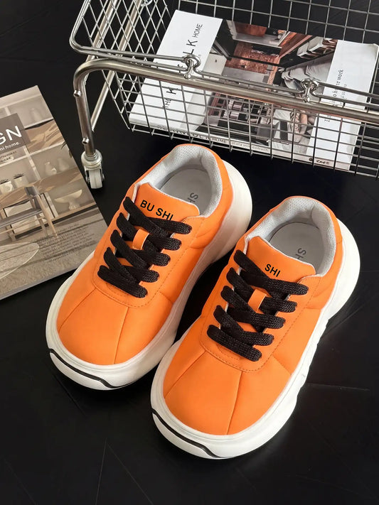 Tangerine Chunk – Orange Platform Sneakers