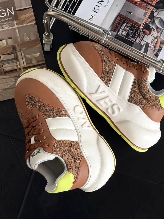 Chocolate Chunk – Brune plateausneakers