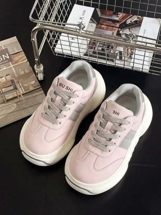 Blush Chunk – Pudderrosa plateausneakers