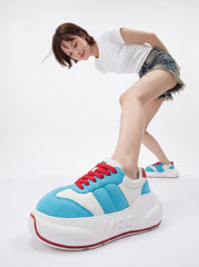 Cyan Chunk – Sneakers cu platformă albastru-cian