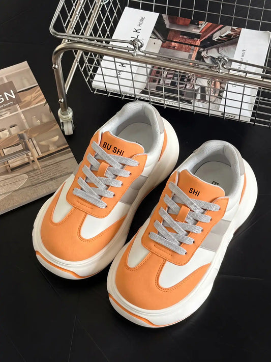 Clementine Chunk – Sneakers con plateau arancioni