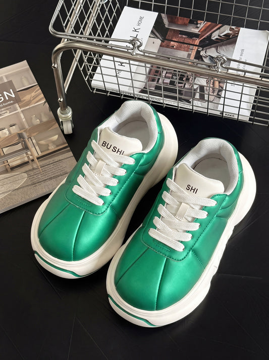 Emerald Chunk – Smaragdgrønne plateausneakers