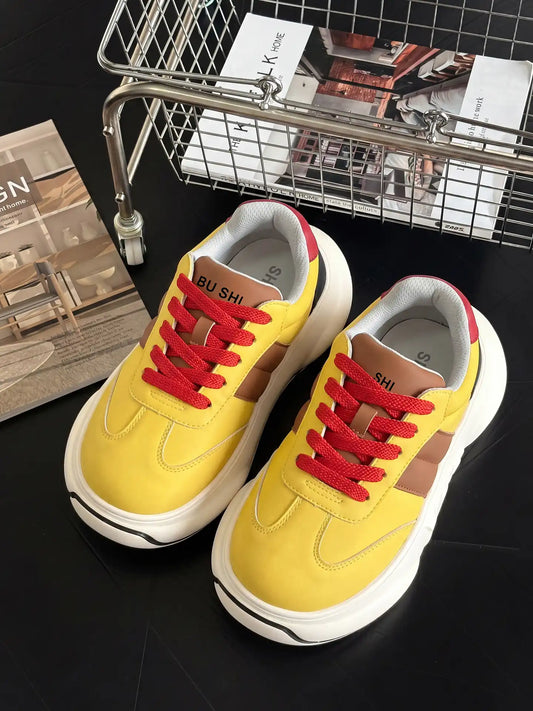 Solar Chunk – Gule plateausneakers