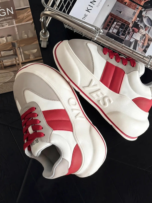 Coral Chunk – Koralfarvede plateausneakers