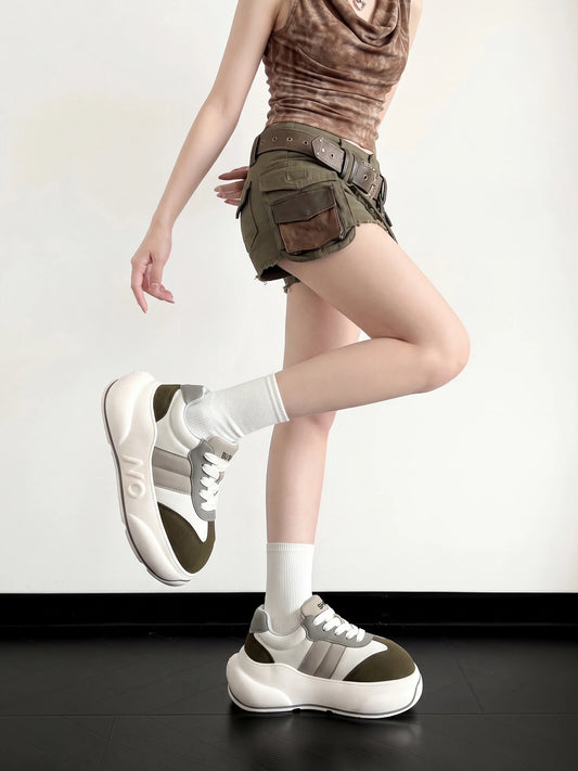 Sage Chunk – Sage Green Platform Sneakers