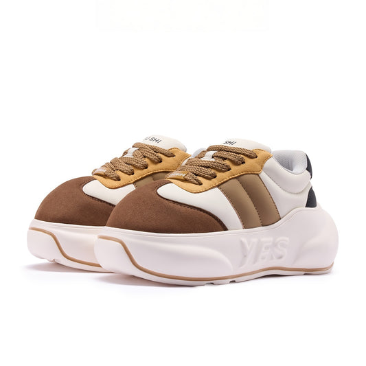 Mocha Chunk – Brown Platform Sneakers