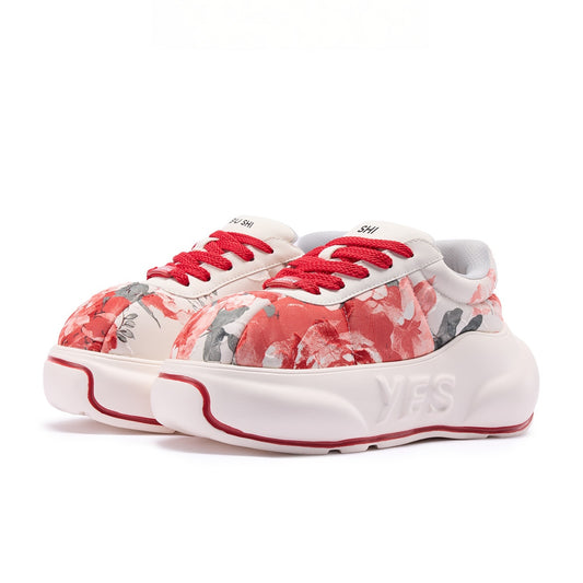 Floral Ruby Chunk – Ruby Floral Platform Sneakers