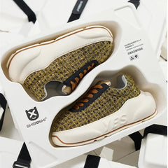Black Gold Chunk – Sneakers cu platformă negri și aurii
