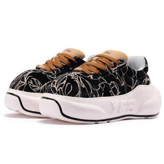 Embroidery Chunk – Embroidered Platform Sneakers