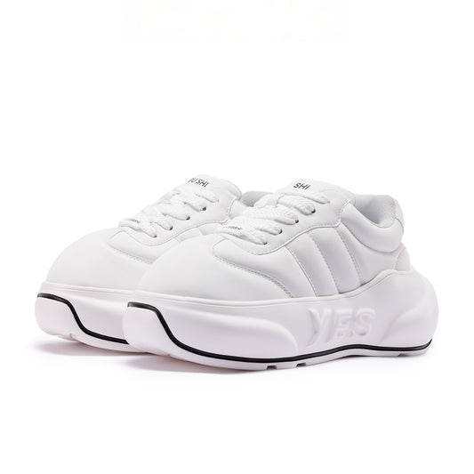 Contour Chunk – White Platform Sneakers