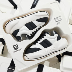 Panda Chunk – Black & White Platform Sneakers