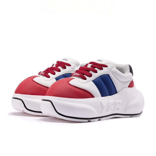 Varsity Chunk – Red, White & Blue Platform Sneakers